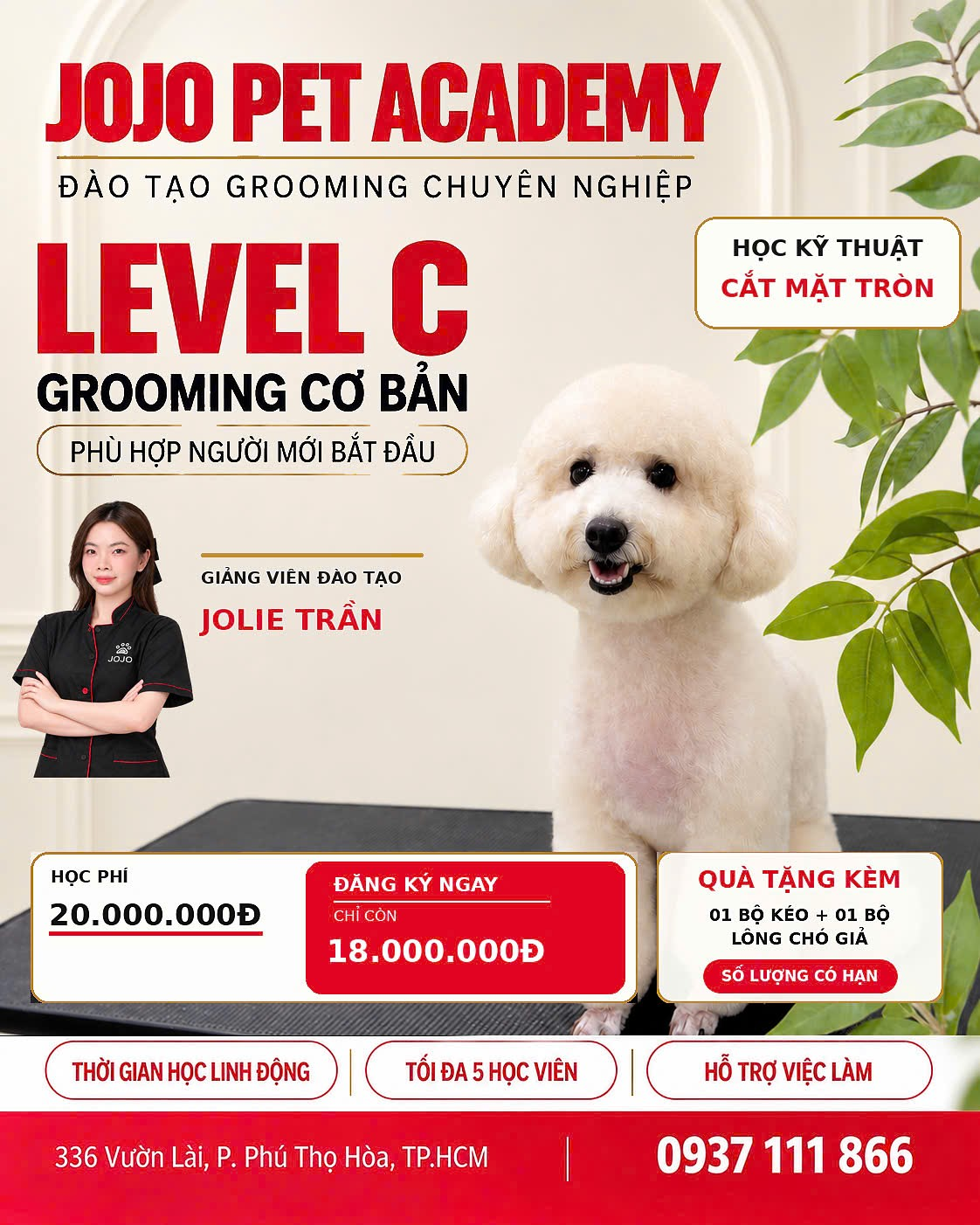 Khóa học Grooming Level C tại JOJO PET ACADEMY